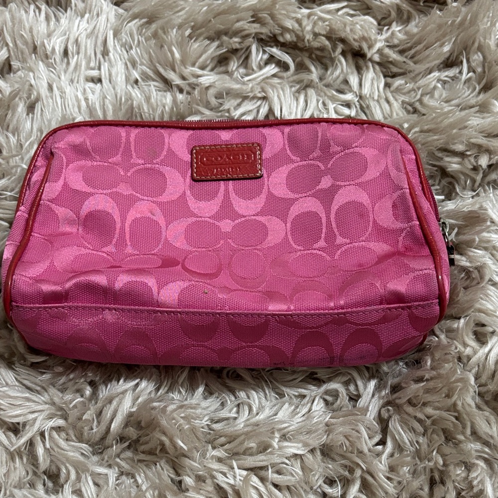 Coach Pink Cosmetic Bag